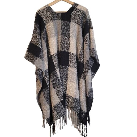 Woolrich Open Front‎ Shawl Poncho Wrap Cardigan Womens S Sweater Western Fall - Picture 2 of 7